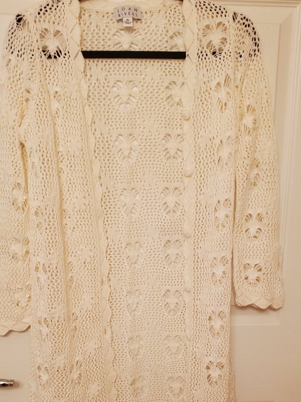 Joan Rivers Crochet Sweater Cardigan